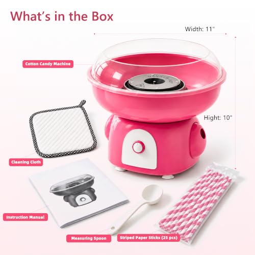 Cotton Candy Machine for Home & Kids, Mini Countertop Cotton Candy Maker