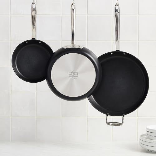 All-Clad HA1 Expert Hard Anodized Nonstick Fry Pan 2 Piece Set, 8" & 10" Induction, Oven Safe 500F, Kitchen Frying Pans, Skillets, Ergonomic Handle, Premium Cookware, Dishwasher Safe, Black