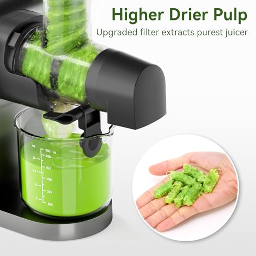 olayks. Cold Press Juicer,Slow Masticating Juicer with Soft & Hard Modes,Juicer Machines Vegetable and Fruit with Reverse Function,Celery Juicer,BPA-Free,Easy to Clean