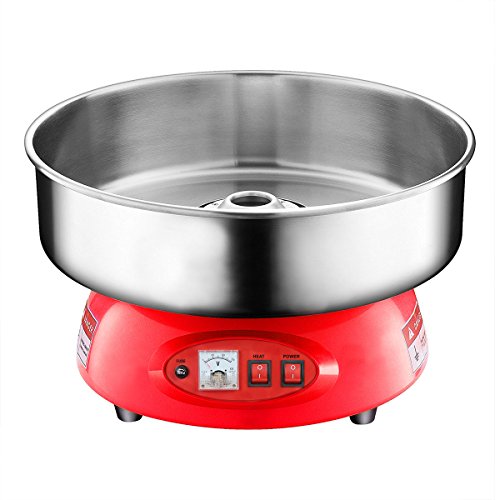 PartyHut 1080W/110V Compact Commercial Cotton Candy Machine Party Candy Floss Maker Red