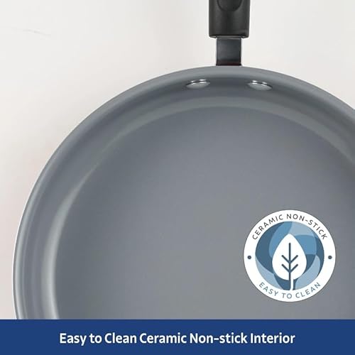 1 Quart Ceramic Steel Gray Open Sauce Pan