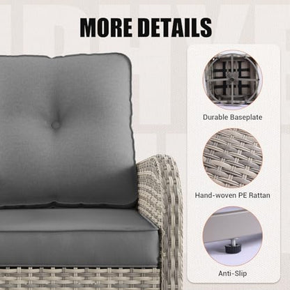 Outdoor Patio Furniture Set PE Wicker Rattan Outdoor Sectional Sofa