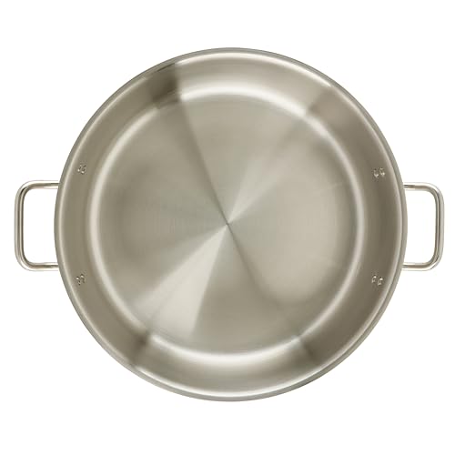 Winco Commercial-Grade Stainless Steel Brazier with Lid, 20 Quart