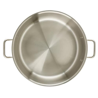 Winco Commercial-Grade Stainless Steel Brazier with Lid, 20 Quart