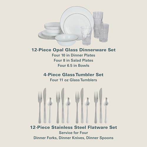 Gibson Home 74 Piece Kitchen in a Box Pots and Pans Cookware, Plates and Bowls Dinnerware, Cutlery Knife Block, Flatware Utensils, Tools & Gadgets, Storage, Glasses Set