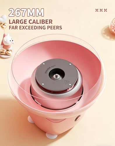 Mini Cotton Candy Maker Machine, Cotton Candy Machine with Paper Sticks & Sugar Scoop, Portable Candy Floss Maker for Birthday Party