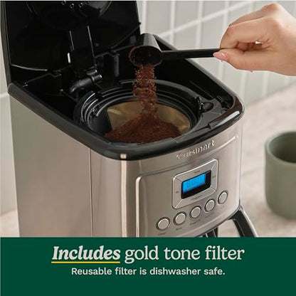 Cuisinart 12-Cup Coffee Maker, Programmable PerfecTemp Thermal Carafe Coffee Machine with 1-4 Cup Setting, Brew Strength Control and Brew Pause, Stainless Steel, DCC-3400NAS, Silver