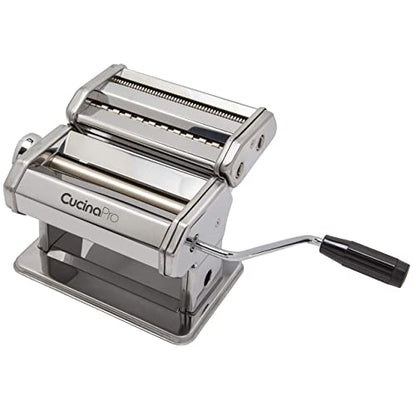 Pasta Maker Machine- Steel Construction, Spaghetti & Fettucine Attachments