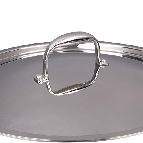 Camerons 16 Quart Stock Pot with Lid - 18/10 Professional Grade Tri-Ply Stainless Steel Stockpot - Commercial Grade Sauce Pot with Stick Resistant Interior, Stay Cool Handles & Induction Compatible
