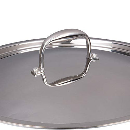 Camerons 16 Quart Stock Pot with Lid - 18/10 Professional Grade Tri-Ply Stainless Steel Stockpot - Commercial Grade Sauce Pot with Stick Resistant Interior, Stay Cool Handles & Induction Compatible