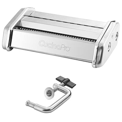 Pasta Maker Machine- Steel Construction, Spaghetti & Fettucine Attachments