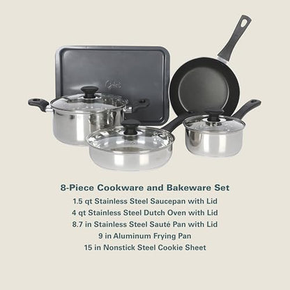 Gibson Home 74 Piece Kitchen in a Box Pots and Pans Cookware, Plates and Bowls Dinnerware, Cutlery Knife Block, Flatware Utensils, Tools & Gadgets, Storage, Glasses Set