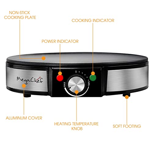 The MegaChef Crepe and Pancake Maker Breakfast Griddle
