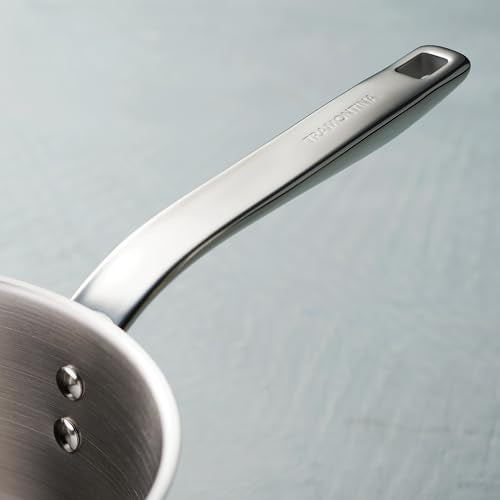 Tramontina Tempo Tri-Ply Base Stainless Steel 2-Quart Small Sauce Pan with Glass Lid, Induction-Ready Saucepan, Oven-Safe, Dishwasher-Safe