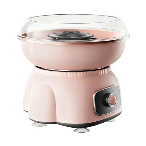 Cotton Candy Maker, Mini Pink Cotton Candy Machine for Weddings, Birthday Parties, Christmas and Halloween, Easy to Clean, Home Use