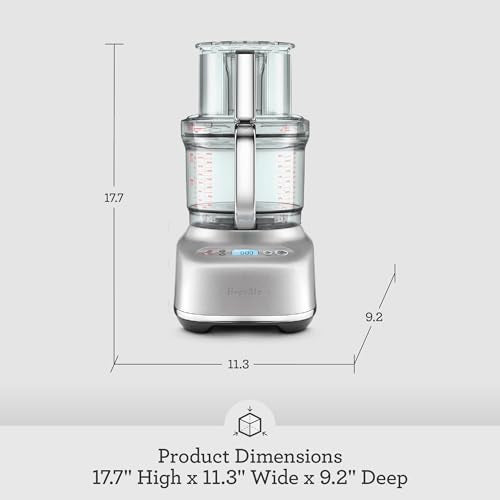 Breville BFP838 Paradice 16 Cup Food Processor and Dicer, Large, Brushed Stainless Steel