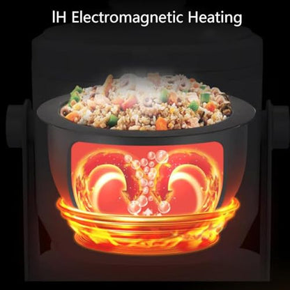 KEhtu Automatic Cooking Machine, 2400W 6L Auto Cooking Wok Fried Rice Machine,One-Click Smart Start, LED Display, 360 ° Automatic Rotation, for Stir Frying, Stewing, Cooking, and Soup Making