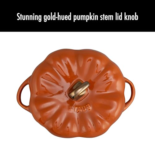 Staub Ceramic 16-oz Petite Pumpkin Cocotte - Burnt Orange