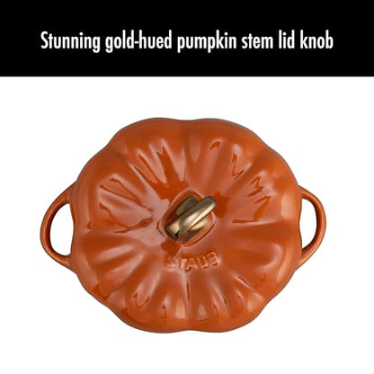 Staub Ceramic 16-oz Petite Pumpkin Cocotte - Burnt Orange