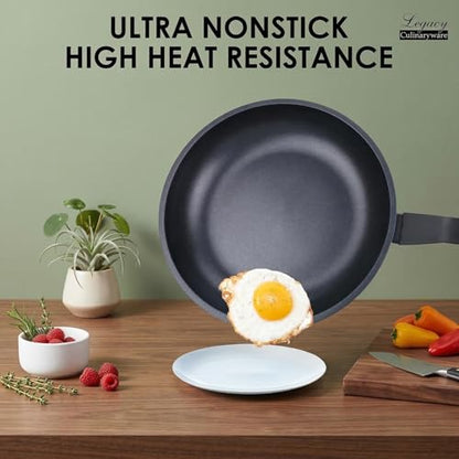 Legacy Culinaryware Nonstick Frying Pan Skillet,12 Inch Frying Pan Skillet,Egg pans,Omelette Pan,PFOA Free,Kitchen Pots Induction Pot