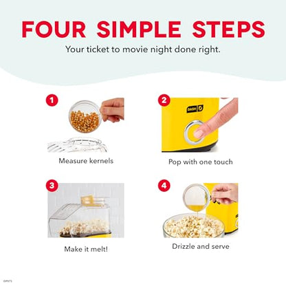 Peanuts x Dash Fresh Pop Popcorn Maker, 16-Cup Hot Air Popper