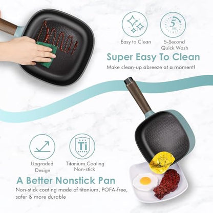 CULLINSSS 2L Hot Pot Electric Small Electric Skillet with Nonstick Coating