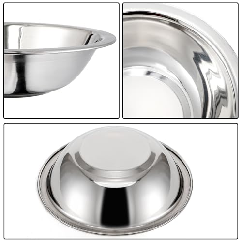 Okllen 10 Pack Small Stainless Steel Bowls, 6 1/2 Inch Wide Kitchen Metal Bowl with Flat Base, 3/4 Quart Prep Bowls for Meal Prep, Cooking, Serving, Baking