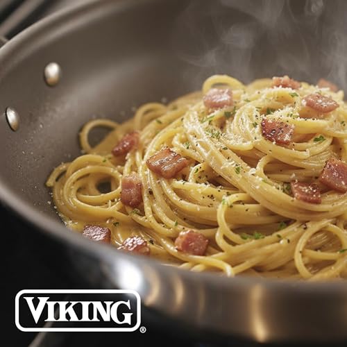 Viking PureGlide Pro 3-Ply Nonstick Frying Pan, Made without PFAS, 8-Inch Induction Cookware, Metal Utensil Safe Titanium Nonstick Surface, Oven Safe to 600F