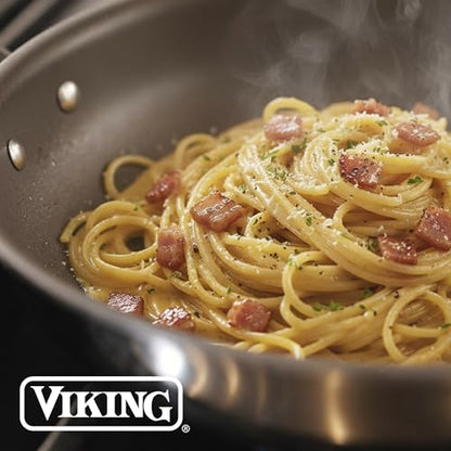 Viking PureGlide Pro 3-Ply Nonstick Frying Pan, Made without PFAS, 8-Inch Induction Cookware, Metal Utensil Safe Titanium Nonstick Surface, Oven Safe to 600F