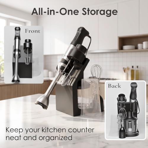 EuLea 8-in-1 Immersion Blender 1200W 5-Speed Kit