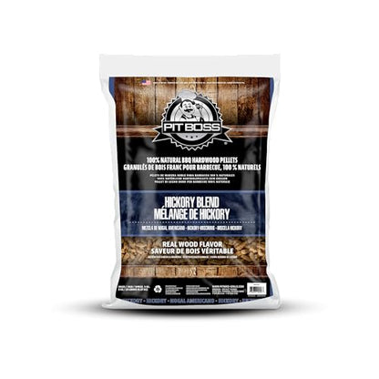 Pit Boss 100% All Natural BBQ Hardwood Pellets for Cooking, Grilling, and Smoking | 20 lbs. Wood Pellets for Pellet Grills and BBQ Smokers | Hickory Blend