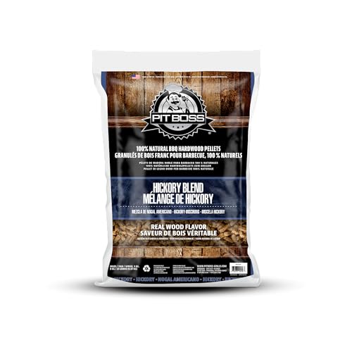 Pit Boss 100% All Natural BBQ Hardwood Pellets for Cooking, Grilling, and Smoking | 20 lbs. Wood Pellets for Pellet Grills and BBQ Smokers | Hickory Blend