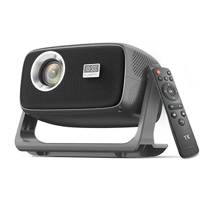 [Built in APP & Auto Focus] Native 1080P 4K Support Projector with Bluetooth 5.4 and Wifi 6 Portable Full HD, 180° Ceiling Rotation, Auto Keystone Real 560 ANSI Movie Projector for Bedroom, Outdoor