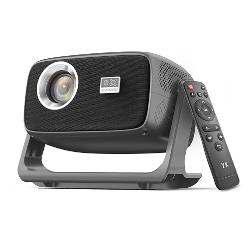 [Built in APP & Auto Focus] Native 1080P 4K Support Projector with Bluetooth 5.4 and Wifi 6 Portable Full HD, 180° Ceiling Rotation, Auto Keystone Real 560 ANSI Movie Projector for Bedroom, Outdoor