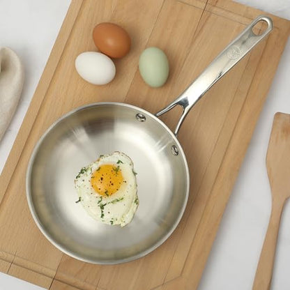 Martha Stewart Castelle 8" Stainless Steel Frying Pan Non Toxic Fry Pan Skillet