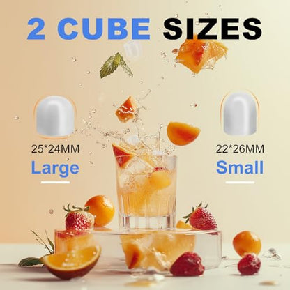 NEWBULIG Ice Makers Countertop with Handle, Portable Ice Machine, 9 Bullet Cubes in 6 Mins, 26lbs in 24Hrs, Auto-Cleaning, with Basket and Scoop, for Home, Kitchen, RV, Camping, Black