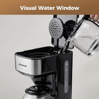 Aromvel 12 Cup Coffee Maker with LED Display, Drip Coffee Machine