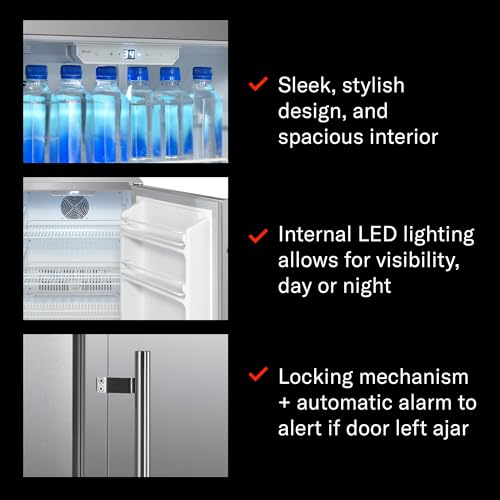 Blaze 20-Inch 4.3 Cu. Ft. Outdoor Rated Refrigerator w/Lock - BLZ-SSRF20-4.3
