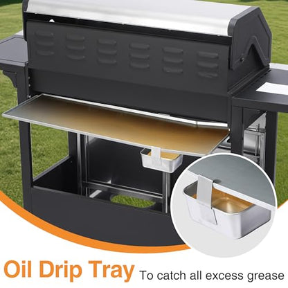 GRILL DEPOTS 6 Burner Propane Gas Grill with Side Burner, Cast Iron Grates, Plate, Lid and Warming Rack, Large Cabinet Style BBQ Grill for Barbecue Grilling Backyard Cooking, 620 SQ. IN. Cooking Area