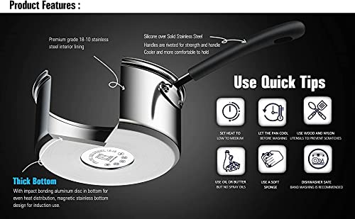 Simpli-Magic 12 Piece Stainless Steel Cookware Set, Silver