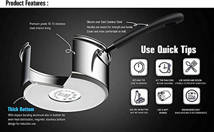 Simpli-Magic 12 Piece Stainless Steel Cookware Set, Silver