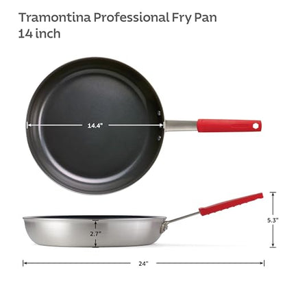 Tramontina Professional 14-Inch Ceramic Non Stick Extra Large Frying Pan, Heavy-Gauge Aluminum Skillet with Ceramic Nonstick Coating, Dishwasher and Oven Safe, Black