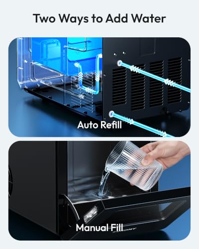 EUHOMY 2" Ice Ball Maker Countertop, 4Pcs in 40Mins, 144Pcs/day, Self-Cleaning Sphere Ice Maker with Crystal Clear Ice, Round Ice Cube Maker Machine for Whiskey & Bourbon