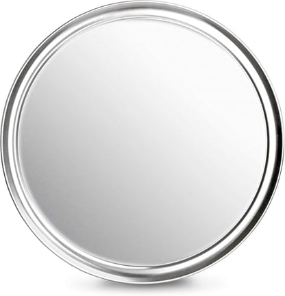 New Star Foodservice Restaurant-Grade Aluminum Pizza Pan/Tray, Wide Rim, 16 Inch, Pack of 6