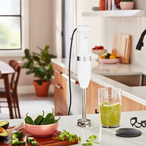 KitchenAid Variable Speed Corded Hand Blender, KHBV53, White