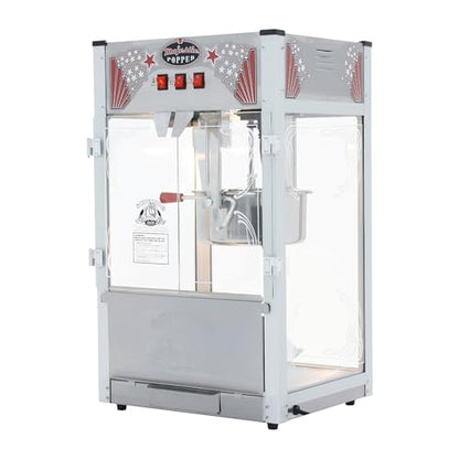 Majestic Popcorn Machine - 16oz Stainless Steel Kettle Makes up to 96 Cups - Electric Popcorn Popper Machine with Scoop, Measuring Cups, Serving Bags and Buckets by Superior Popcorn Company