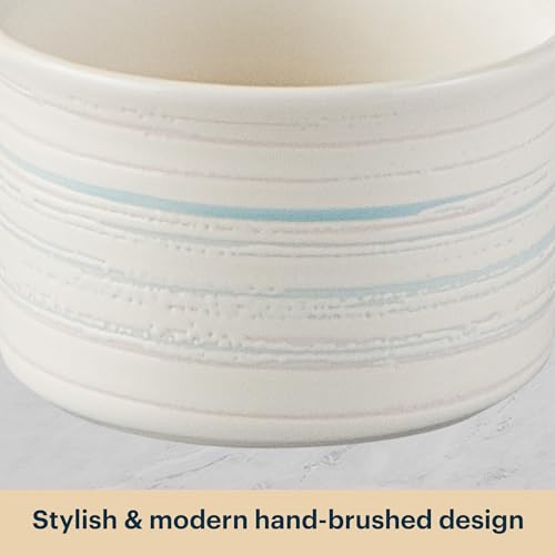 Pyrex 8-Piece, 6oz Ceramic Ramekin Bakeware Set, Nonstick Souffle Oven Pans, Bakers, For Baking, Roasting, Steaming
