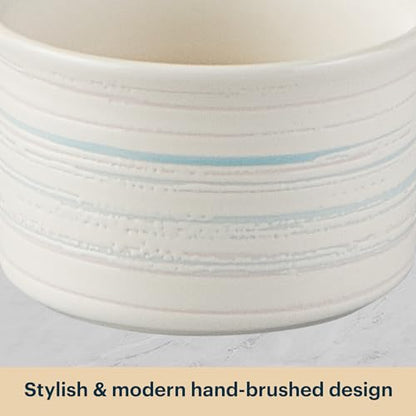 Pyrex 8-Piece, 6oz Ceramic Ramekin Bakeware Set, Nonstick Souffle Oven Pans, Bakers, For Baking, Roasting, Steaming