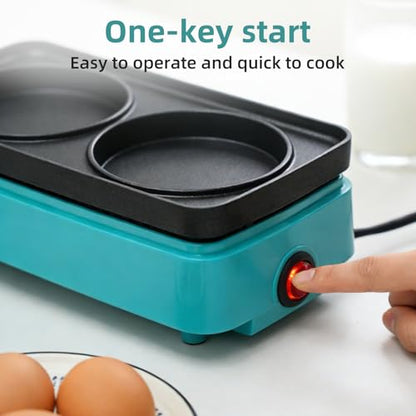 Aoruru Pancake Maker Electric Mini Crepe Maker Nonstick Egg Frying Pan