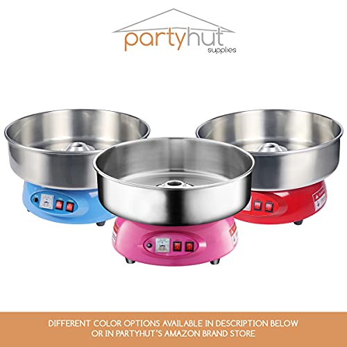 PartyHut 1080W/110V Compact Commercial Cotton Candy Machine Party Candy Floss Maker Red